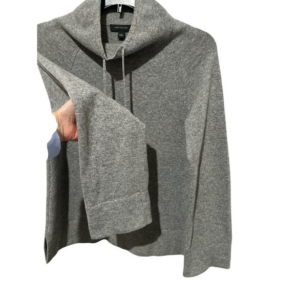 Ann taylor gray sweater Size S Wool cowl neckline wide, flared bell sleeves. - Picture 5 of 9
